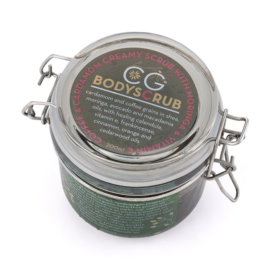 Cinnabar Green Kaffee- und Kardamomcreme-Körperpeeling – 200 ml